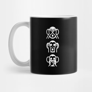 3 Wise Monkeys Emoji Mug